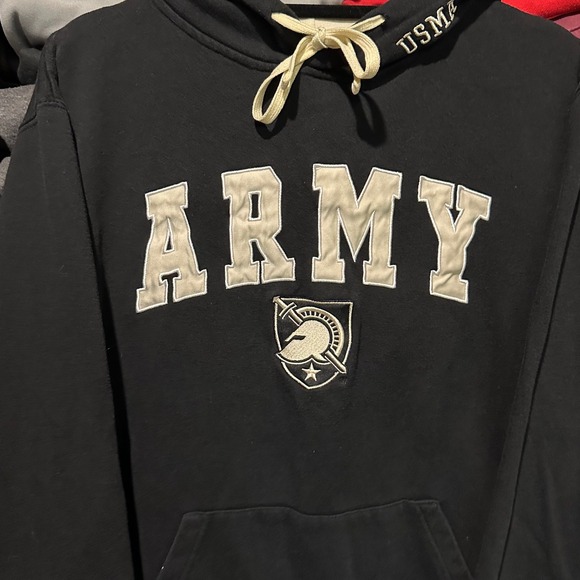 Vintage y2k United States Military Academy Army College Black Mens Medium Hoodie - Picture 3 of 6